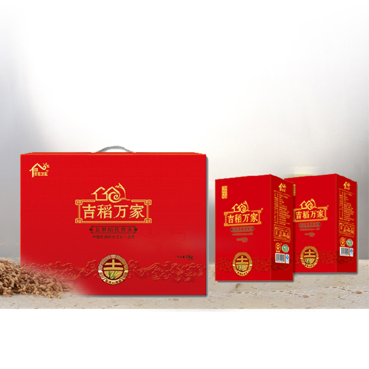 LFS-012吉稻万家红色10kg真空礼箱（2.5kgX4盒）